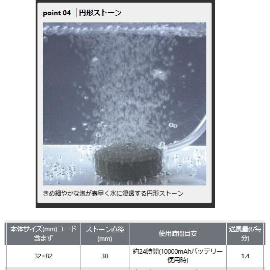 プロックス PROX USBミニブク PX318UG #ウグイスグリーン｜エアーポンプ ブクブク｜釣具 (置き配可 送料450円) | DAIWA（釣り） | 02