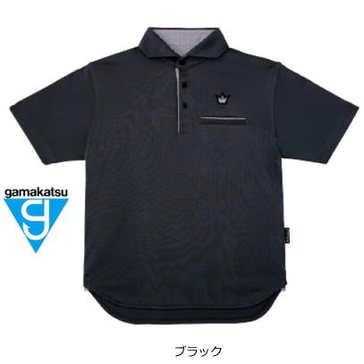 (セール) がまかつ ポロシャツ クラウンエディション・ロング丈 GM-3636 ブラック Lサイズ Gamakatsu（がまかつ） ポロシャツ クラウンエディション・ロング丈 GM