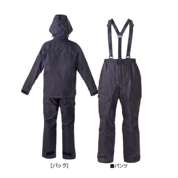 美品 がまかつ Gamakatsu デュラブルレインスーツ GM-3645 Gamakatsu（がまかつ） デュラブルレインスーツ GM-3645 デニム M