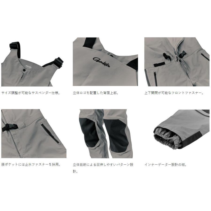 がまかつ イクス ビブパンツ GL-4022 アッシュグレー 3Lサイズ / gamakatsuの画像