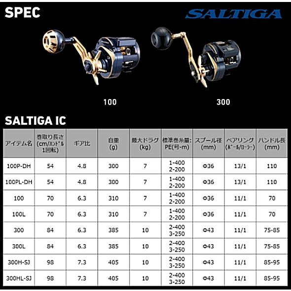 DAIWA（ダイワ） ベイトリール 21 ソルティガ IC 100L 左ハンドル