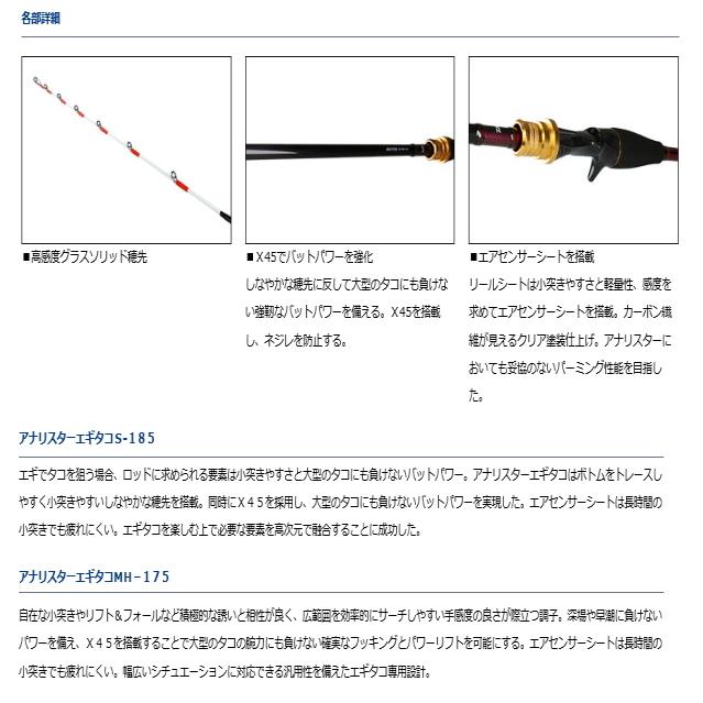 ポイント3倍) ダイワ アナリスター エギタコ MH-175 / タコエギング