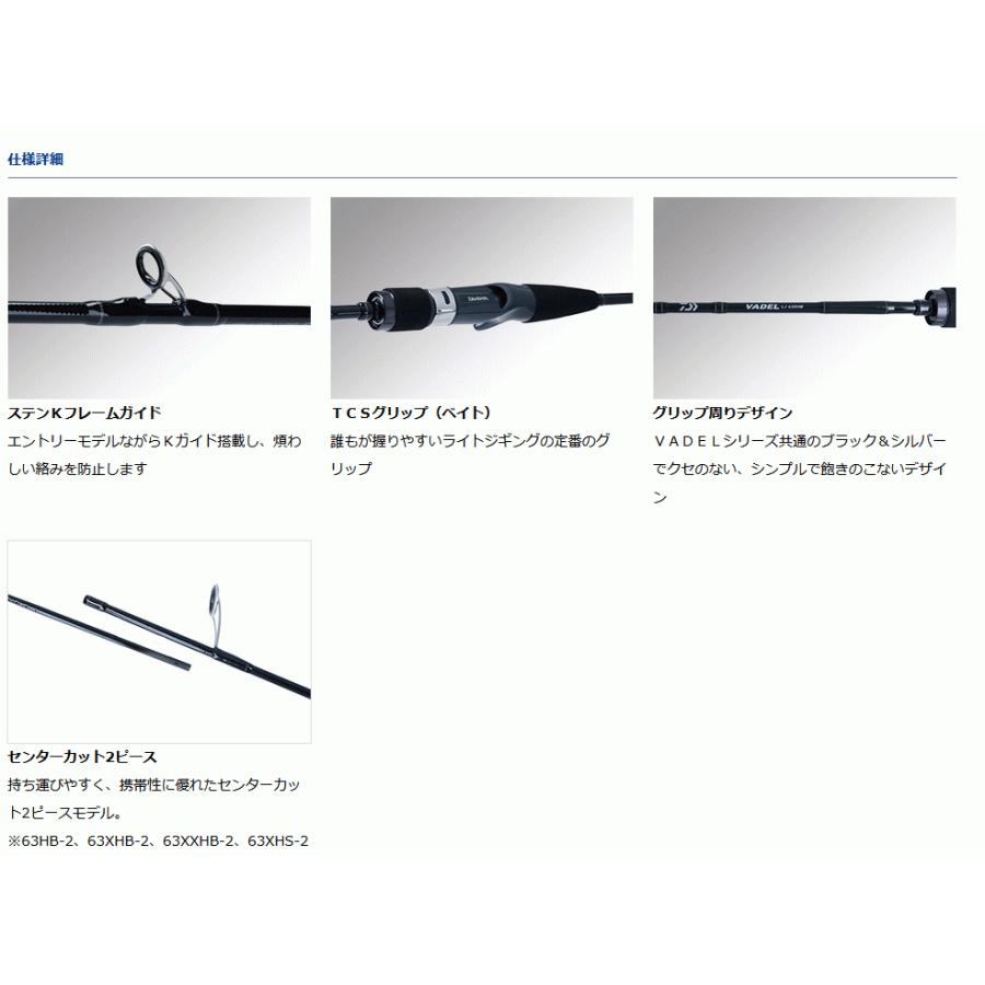 DAIWA（ダイワ） ヴァデルLJ センターカット 63XHS-2 スピニングモデル