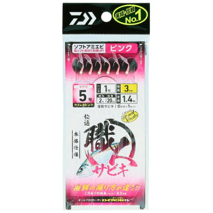 DAIWA（ダイワ） 快適職人 サビキ ソフトアミエビ6本 ピンク 4号