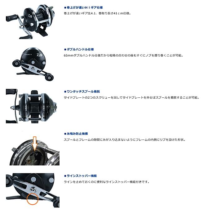 DAIWA（ダイワ） 21 コロネット2 イエロー / 穴釣り ワカサギリール