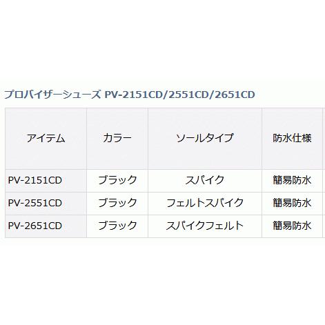 ダイワ プロバイザーシューズ PV-2551CD フェルトスパイク ブラック 25.5cm / 磯靴 / 釣具 / daiwa｜tsuribitokan｜03