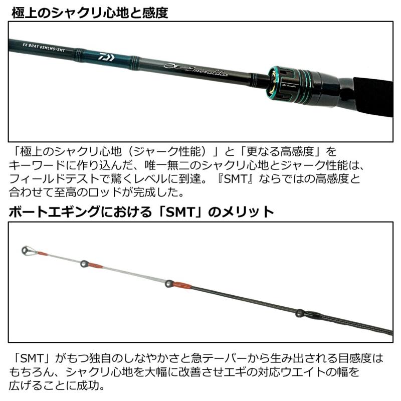 エギングロッド ダイワ エメラルダス EX BOAT 持ち運べ 65MLMS-SMT・W 