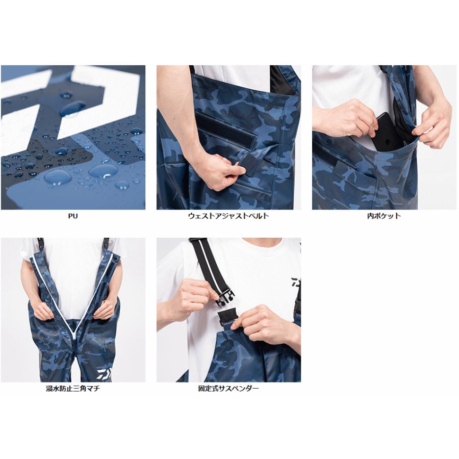 DAIWA（ダイワ） PUオーシャンハーフサロペット DR-6323P ブラック XL