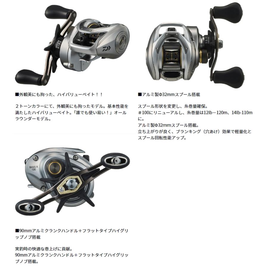 DAIWA（ダイワ） 24 バス X 100HL (左ハンドル) / ベイトリール