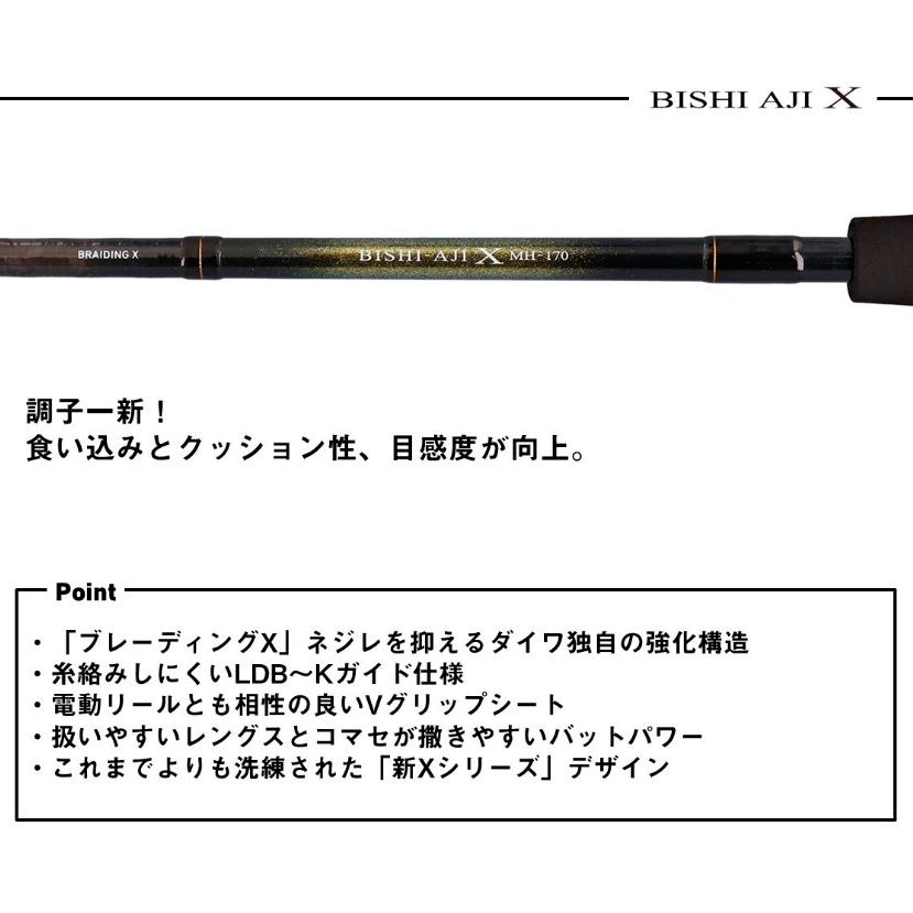 DAIWA（ダイワ） 25 ビシアジX MH-170・J / 船竿 釣具 : フィッシング