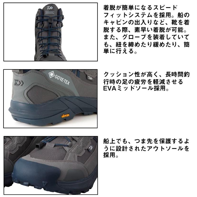 ダイワ ゴアテックス オフショアシューズ ハイカット DS-3301G-ID グレー 26cm / daiwa 釣具