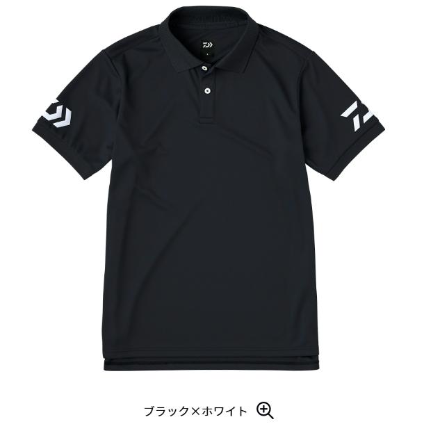 DAIWA（ダイワ） 半袖ポロシャツ DE-7925 #ブラック×ホワイト WMサイズ