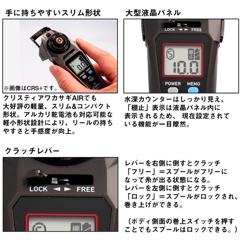 ダイワ　24クリスティアCRS マットブラック　2台セット DAIWA（ダイワ） クリスティア ワカサギ CRS マットブラック