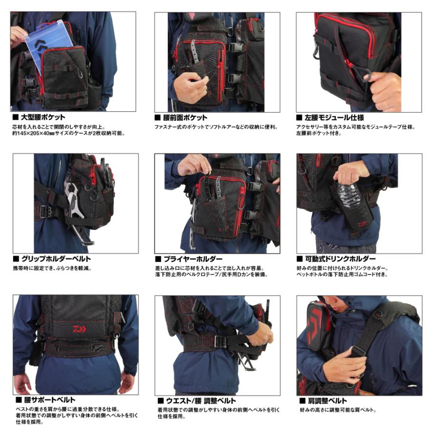 【新品】Daiwa フィッシングベスト グレー Amazon | ダイワ(DAIWA) 鮎ベスト DV－3025F グレー 2XL