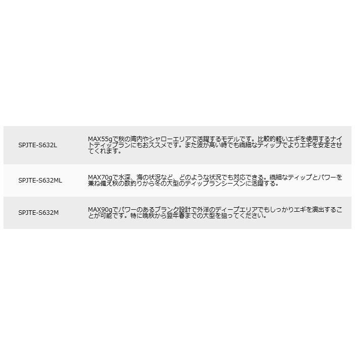 Major Craft - 大リーグ手工芸品 25 ソルパラ ティップラン SPJTE-S632L / ボートエギングロッド majorcraft