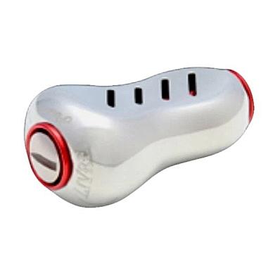 メガテック リブレ 5444 FPRE-2 ノブ単体フィーノプラス 2個入 シルバー＋レッド / ハンドルノブ / 釣具 メガテック リブレ 5444 FPRE-2 ノブ単体フィーノプラス 2個入