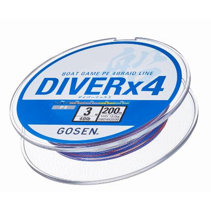 GOSEN ゴーセン ダイバー X4 100m×12連結 4号 / PEライン 釣具 