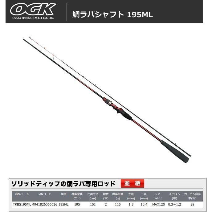 ポイント3倍 タイラバロッド Ogk 鯛ラバシャフト 195ml ベイトモデル 船竿 Sale フィッシングストア 釣人館 通販 Yahoo ショッピング
