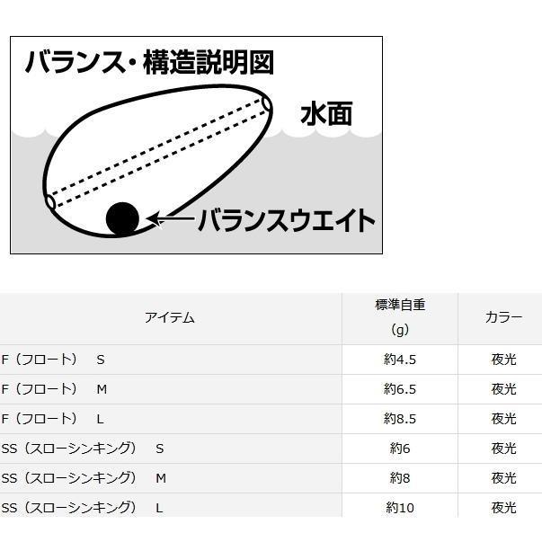 DAIWA（ダイワ） 月下美人 月ノ雫II (つきのしずく2) F (フロート) S