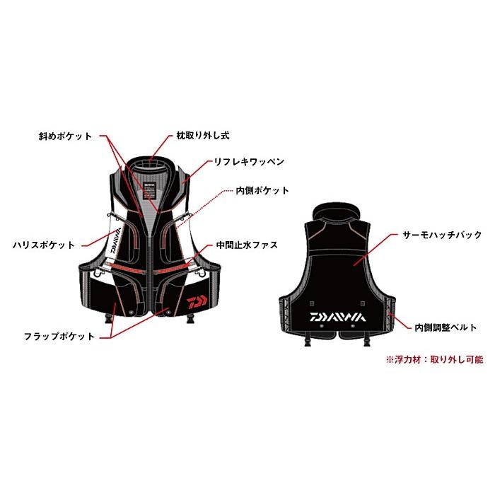 [即日発送] ダイワ トーナメント バリアテック(R) 枕つきサイバーフロート DF-3508 レッド L / 救命具 (D01) (O01) 【KU1866907299】(11715円)