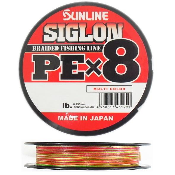 サンライン シグロン PEx8 マルチカラー 2号35lb 300m / PEライン / メール便可｜tsuribitokan