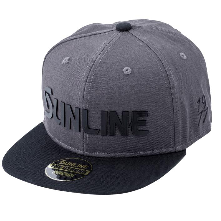 サンライン（SUNLINE） 3Dロゴフラットキャップ CP-3825 ダークグレー