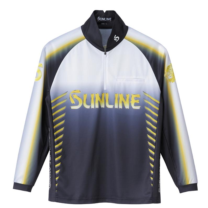 サンライン SUNLINEプロドライジップアップ シャツ ブラック M