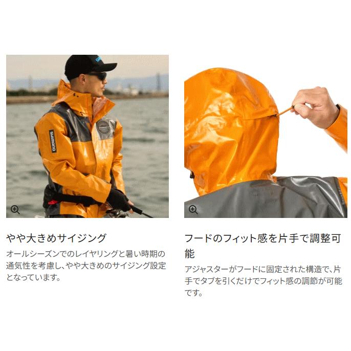 シマノ ULイージーケア ジャケット 05 RA-040Y ネイビー Lサイズ / レインウェア shimano 釣具の画像