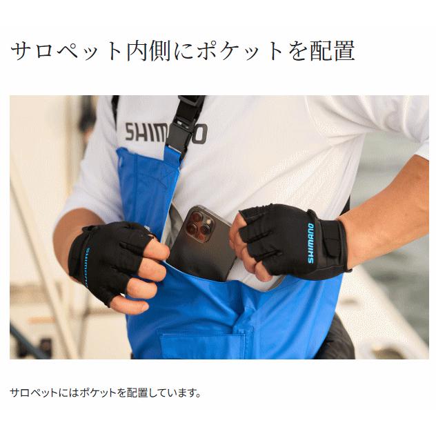 シマノ（SHIMANO） マリンサロペット RA-302V マリンブルー Mサイズ