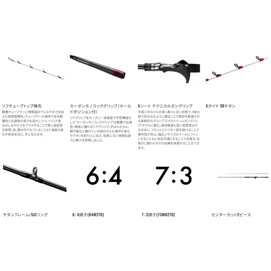 シマノ　23バイオインパクト　ヒラメ　73MH270 シマノ（SHIMANO） 船竿 23 バイオインパクト ヒラメ 73MH270