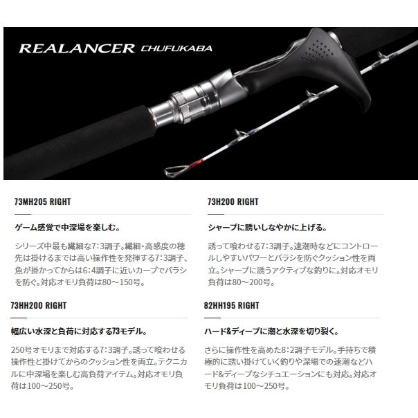 シマノ（SHIMANO） 船竿 リアランサー 中深場 73MH205 RIGHT右巻き用