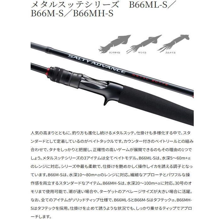 シマノ 25 ソルティーアドバンス オフショアモデル メタルスッテ B66M-S / 船竿の画像