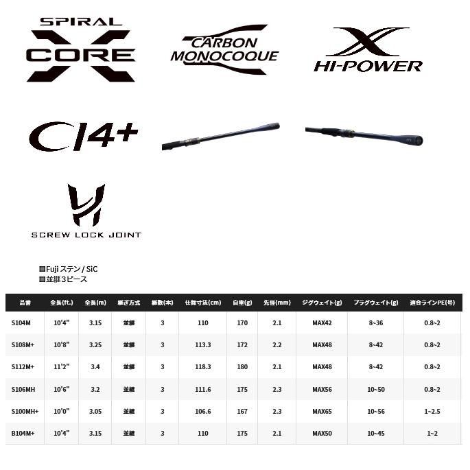 シマノ ルアーロッド ネッサ XR S100MH+ / shimano : フィッシング釣人