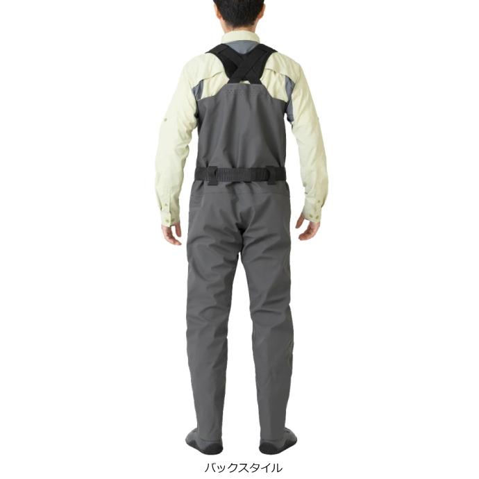 シマノ ドライシールド+4 ストレッチウェーダー ラジアル FF-000V チャコールグレー MLサイズ / shimano / 釣具_1