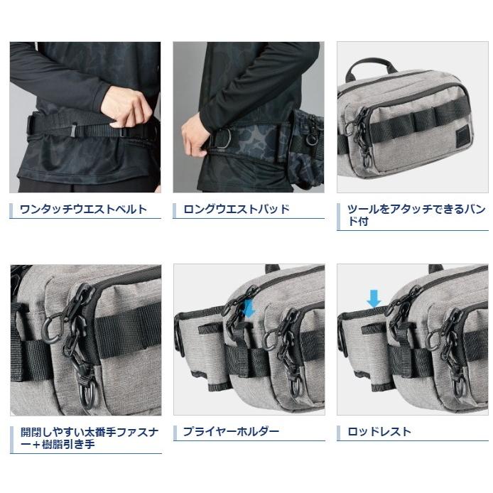 シマノ（SHIMANO） ヒップバッグ BW-021T ホワイトブラッシュカモ M