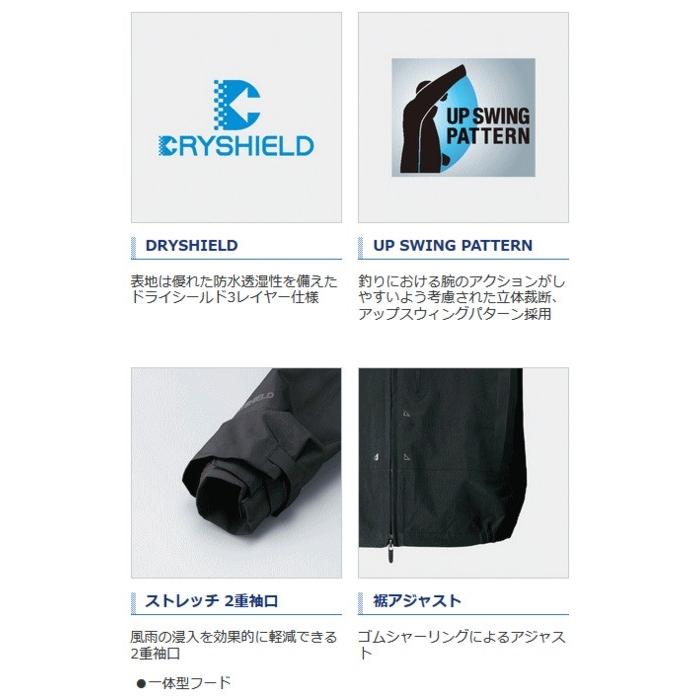 シマノ（SHIMANO） DSショートレイン RA-02ST グレー L / レインウェア 