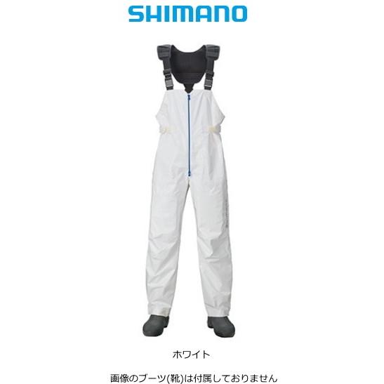 シマノ SS 3Dマリンサロペット RA-03PT ホワイト 4XL(5L)   レインウェア (S01) (O01) (送料無料)