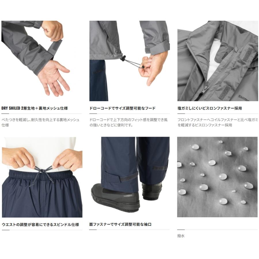 シマノ（SHIMANO） DS ベーシックスーツ RA-027Q ダスクブルー XL