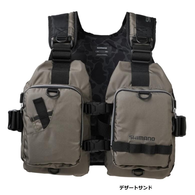 【うさぎ屋】シマノ　VF-068T ゲームベストライト デザートサンド シマノ（SHIMANO） ゲームベストライト VF-068T デザートサンド