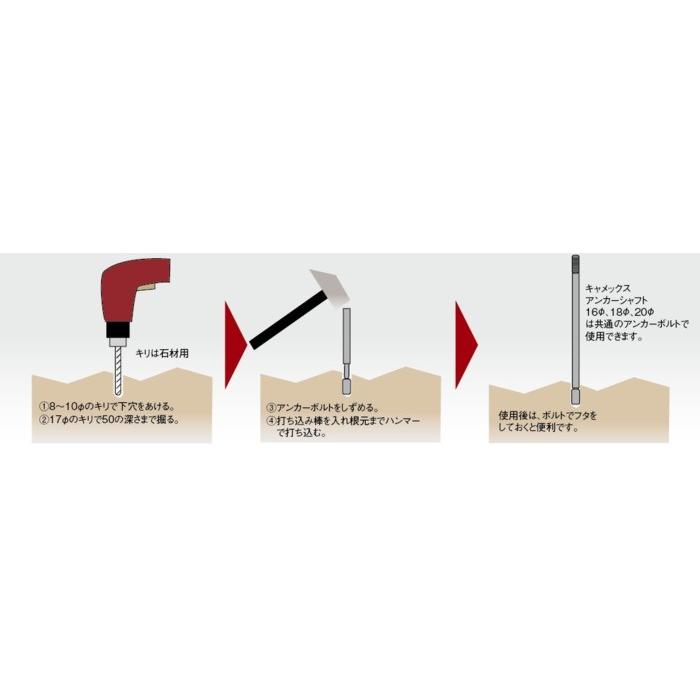 釣武者 ステンアンカー ボルトセット 4分 / 釣具 (置き配可 送料450円