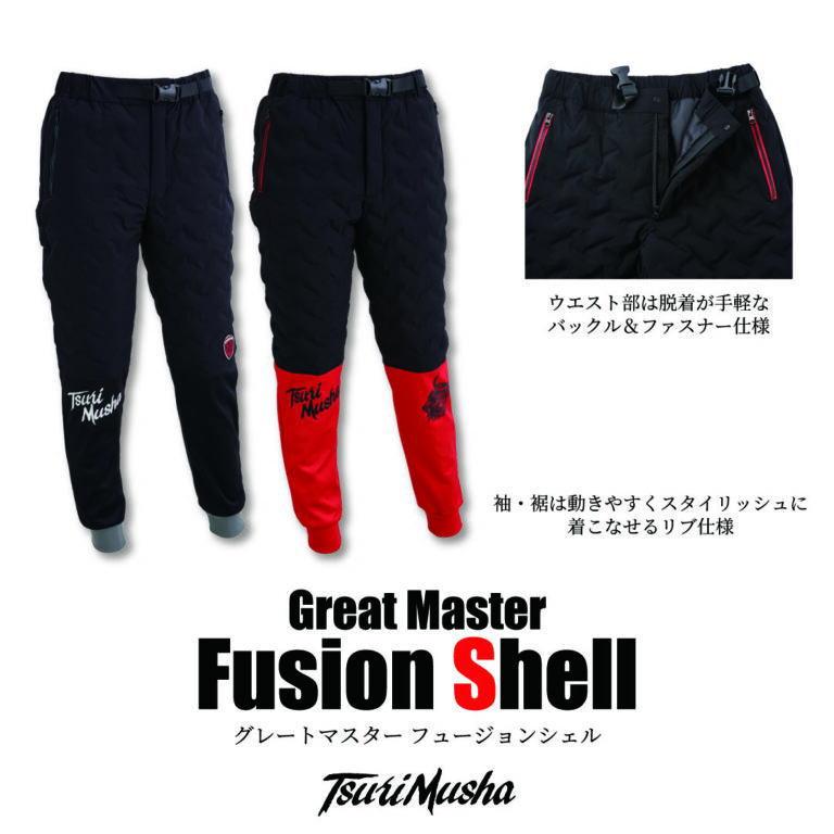 最終値下げ 新品 3L 釣武者 グレートマスターフュージョンシェル MUSHA 釣武者 グレートマスター フュージョンシェル ブラック Lサイズ / 釣具