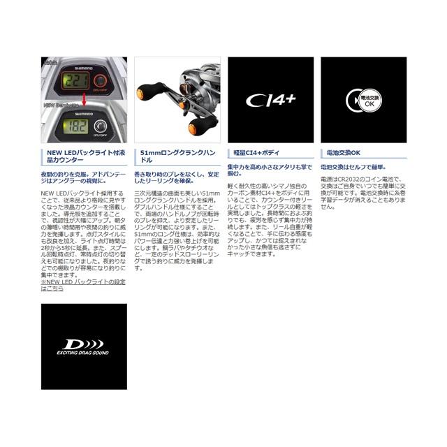 シマノ　バルケッタ 201HG 左巻き　カウンター付き シマノ（SHIMANO） バルケッタ 201HG （左巻き 17Barchetta 201HG