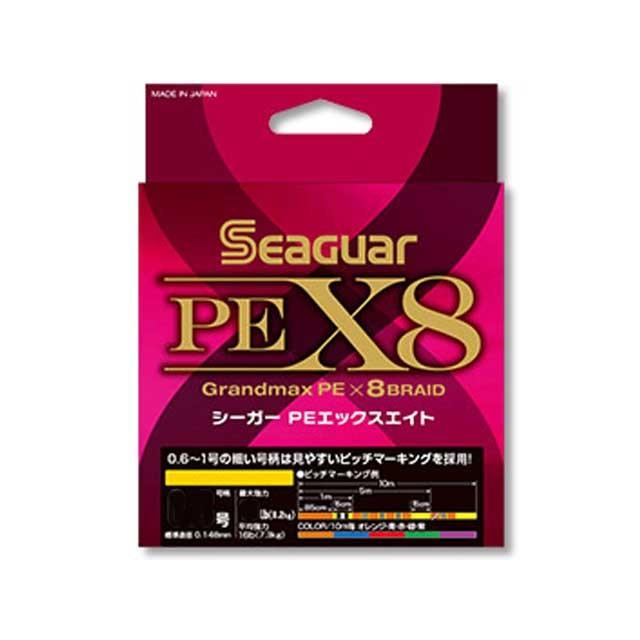 シーガー PEライン シーガー PE X8 エックスエイト10点 クレハ／KUREHA シーガー PEX8 200m巻 カラー：10m×5色 0