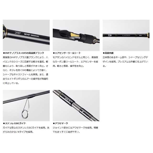 【釣り用ルアーロッド】LATEO 100M-R HVFカーボンロッド 釣り用ルアーロッド】LATEO 100M-R HVFカーボンロッド