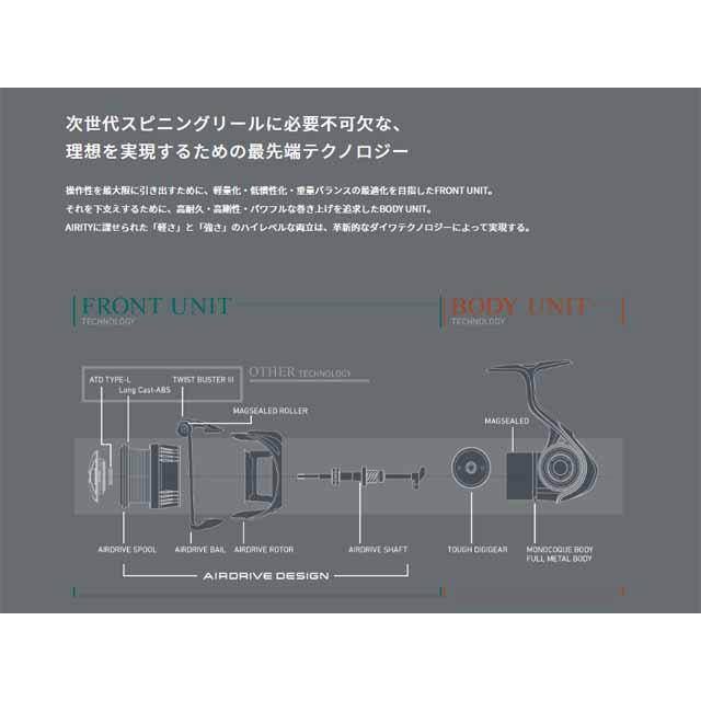 DAIWA（ダイワ） エアリティ PC LT3000-XH （23年モデル