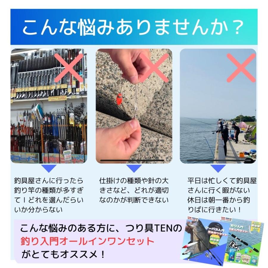 海釣り入門 堤防ちょい投げ 完全釣りセット 1ヶ月保証付（コンパクト