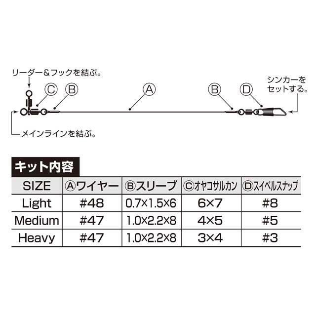 デコイ ｄｅｃｏｙ Diy 1 キャロワイヤーキット キャロライナリグ作成用キット ワイヤー スイベル スリーブ入り つり具 Ten Yahoo 店 通販 Yahoo ショッピング