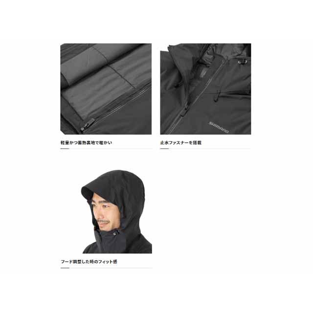 シマノ／Ｓｈｉｍａｎｏ　ＲＢ-０４ＪＵ　デュラスト　ウォームレインジャケット　カラー：ブルーグレー　（防寒レインジャケット）｜tsurigu-ten｜05