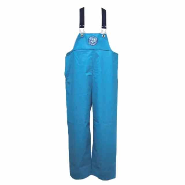 カワシマ] KURAHUTERU(クラフテル) 水産合羽 マリン胸付ズボン（前開き）膝補強付 ブルー 日本製 ダブルファスナー Y 川島商事 クラフテル  フィッシャーマン レインウエア 胸付ズボン カラー：ブルー （防水防汚 釣り用
