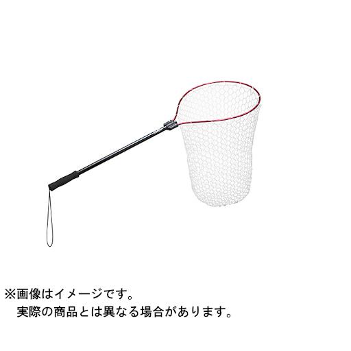 大阪漁具 PROX(プロックス) ラバーランディングネット 19型 60cm (ネットカラー:クリア)(枠カラー:赤) 【大型商品1】